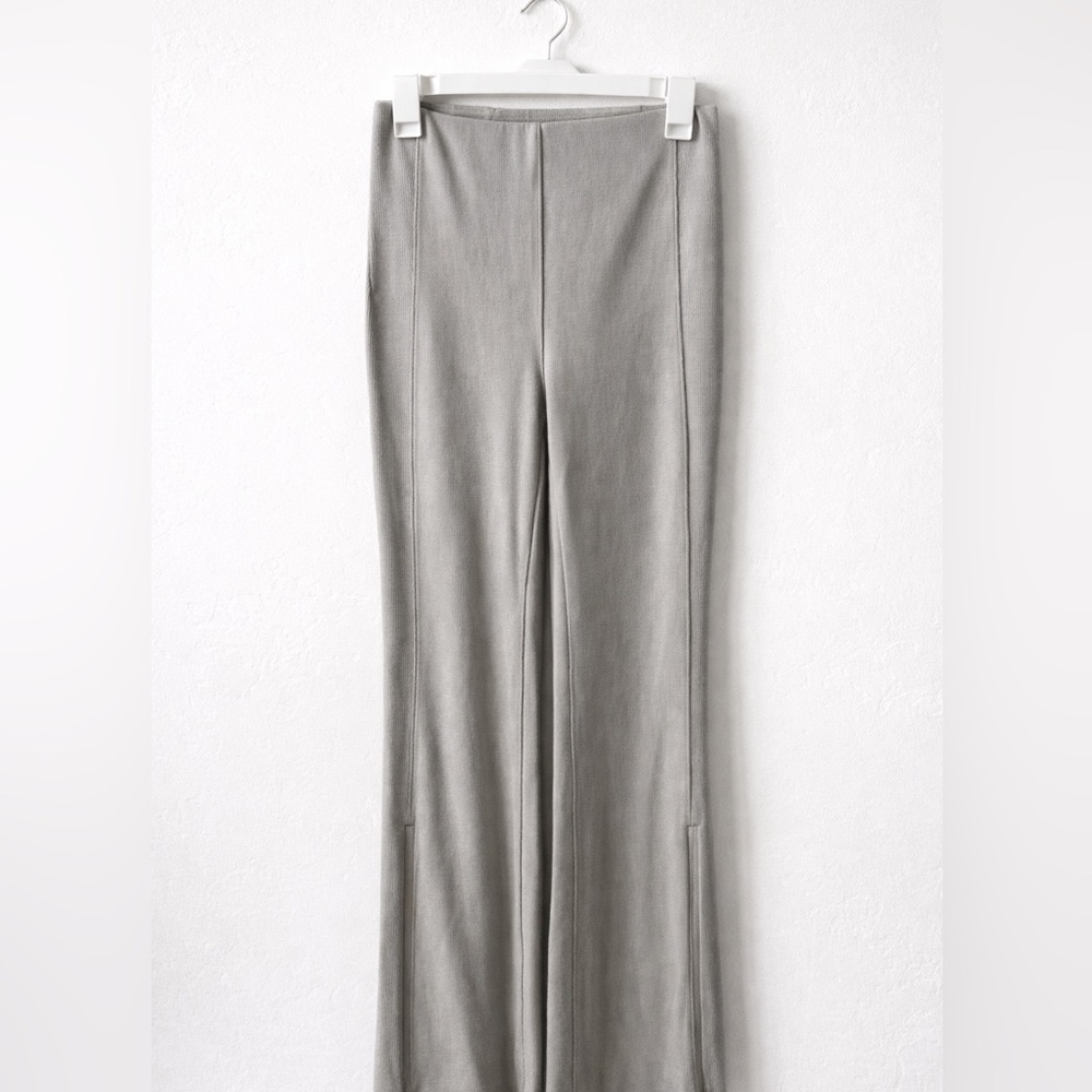 LuluLemon Flare Gray Ribbed Pants
